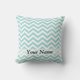 Coussin Motif Aqua chevron