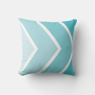 Coussin Motif Aqua Ombré Chevron Stripes