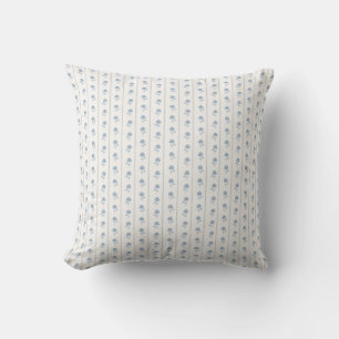 Coussin Motif aquarelle à rayures de sauge et rose bleue