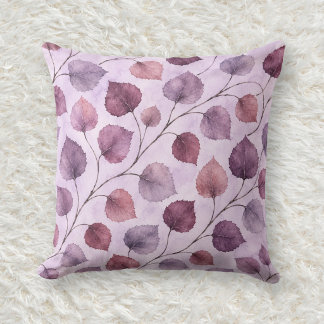 Coussin Motif aquarelle de tremble quercinois terracotta r