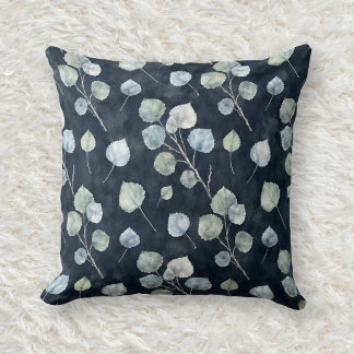 Coussin Motif aquarelle de tremble Silver Sage