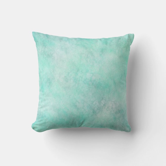 Coussin Motif aquarelle mousse de mer décoration balnéaire (Recto)