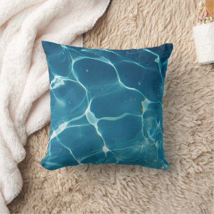 Coussin Motif aquatique Aqua Blue Pool