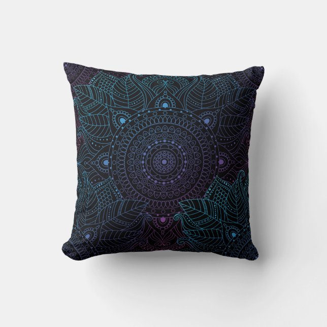 Coussin Motif arabesque oriental sans couture. Décorat lac (Recto)