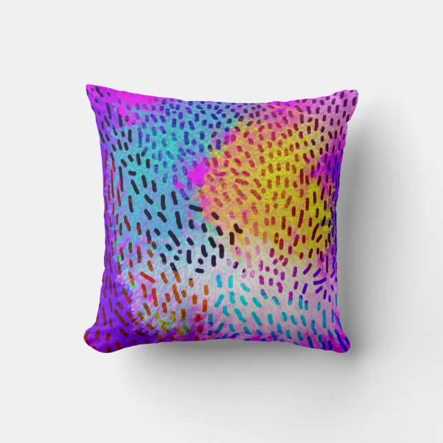 Coussin motif arc-en-ciel (Recto)