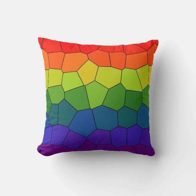 Coussin Motif arc-en-ciel (Recto)