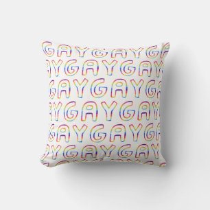 Coussin Motif arc-en-ciel coloré gay pride
