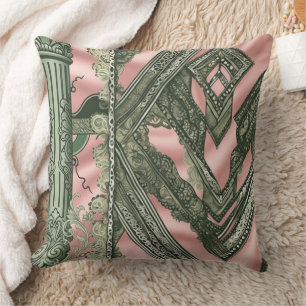 Coussin Motif architectural néoclassique élégant vintage