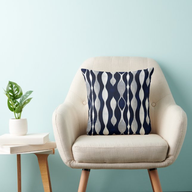 Coussin Motif argenté Abstrait (Chaise)