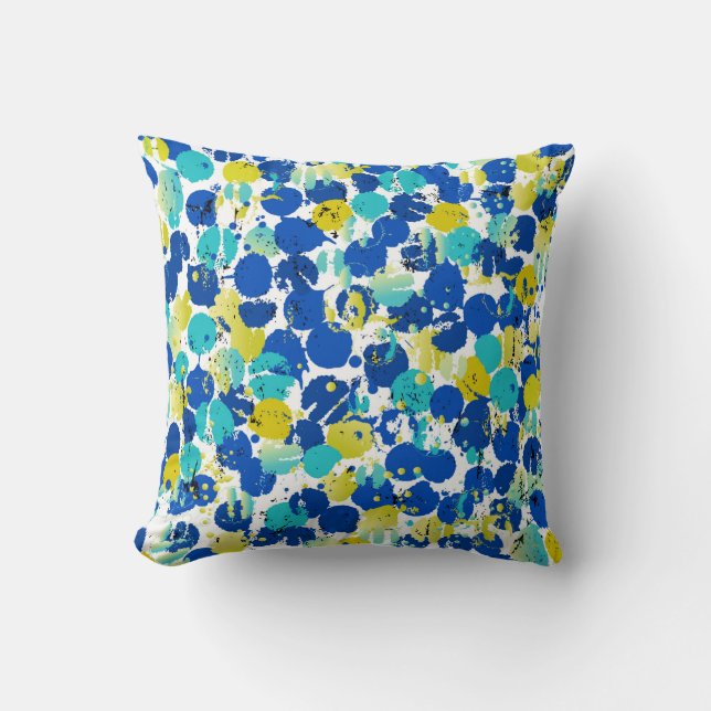 Coussin motif arrière - plan abstrait transparent, avec sp (Recto)