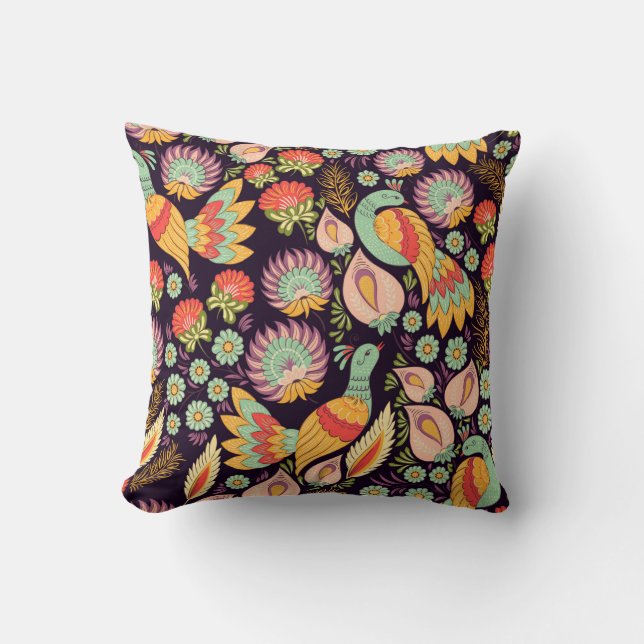 Coussin Motif arrière - plan sans couture dans la traditio (Recto)