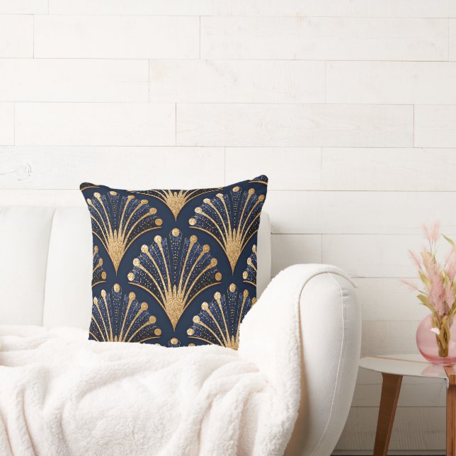 Coussin Motif Art Déco or (Canapé)