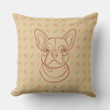 Motif artistique décoratif de Bouledogue français