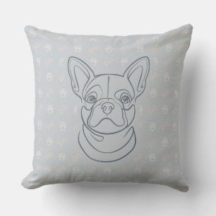 Coussin Motif artistique décoratif de Bulldog français