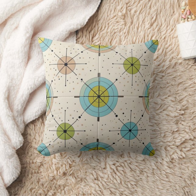 Coussin Motif Atomique en Étoile Éclatée de Style Moderne  (Couverture)
