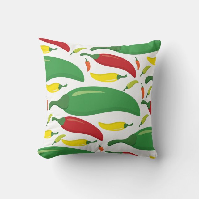 Coussin motif au piment (Recto)