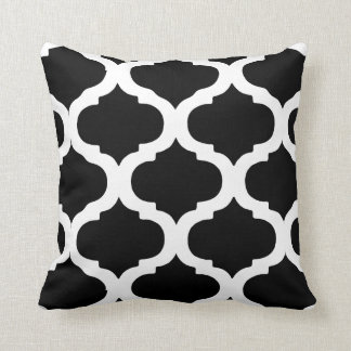 Coussin Motif audacieux marocain noir et blanc