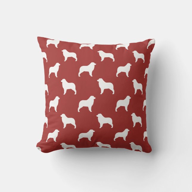 Coussin Motif australien des silhouettes de berger (Recto)