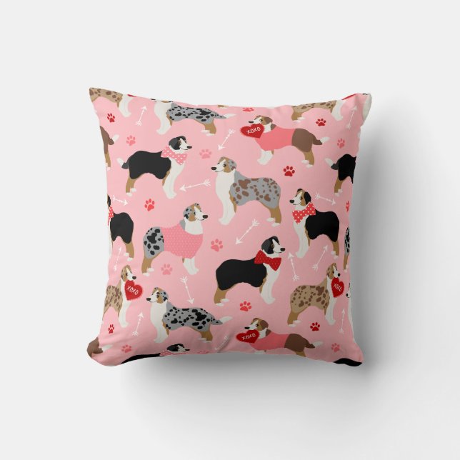 Coussin Motif australien Shepherd Valentine (Recto)