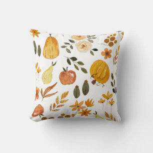 Coussin Motif automnal sans couture Citrouille & Feuilles