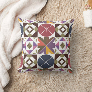 Coussin Motif avec différentes formes géométriques