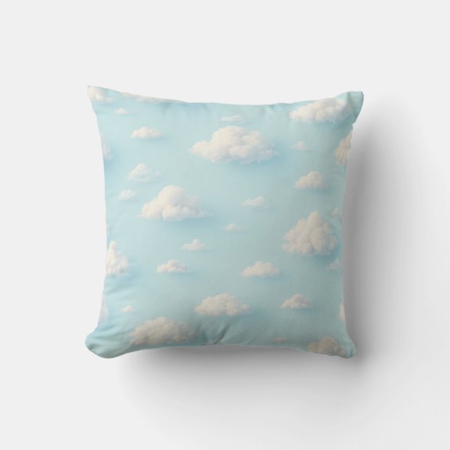 Coussin (motif avec nuage blanc souple) (Recto)