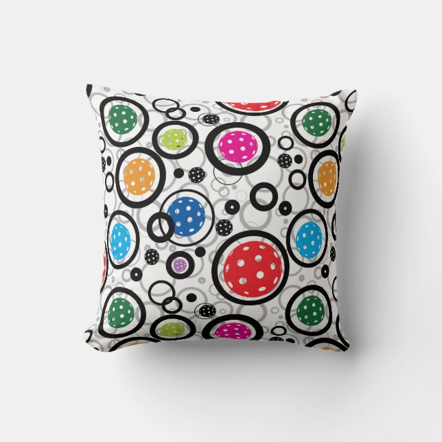 Coussin Motif avec Pickleballs (Recto)