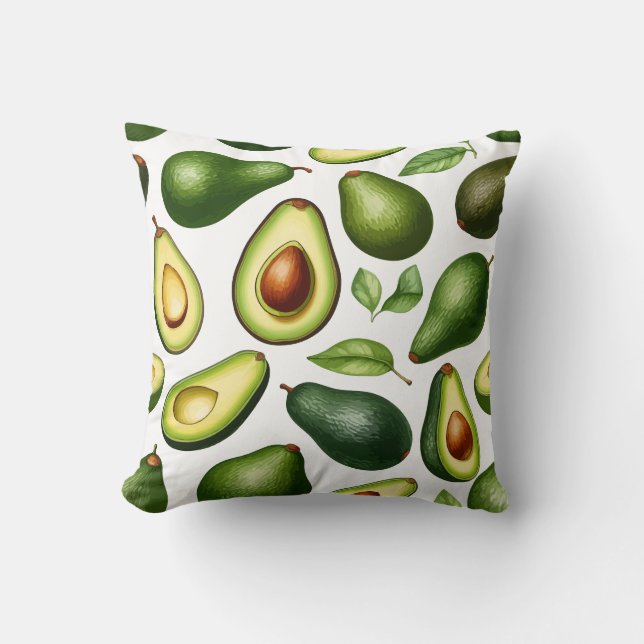 Coussin Motif Avocado (Recto)