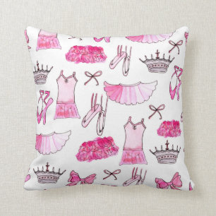 Coussin Motif Ballerina en aquarelle