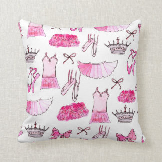 Coussin Motif Ballerina en aquarelle