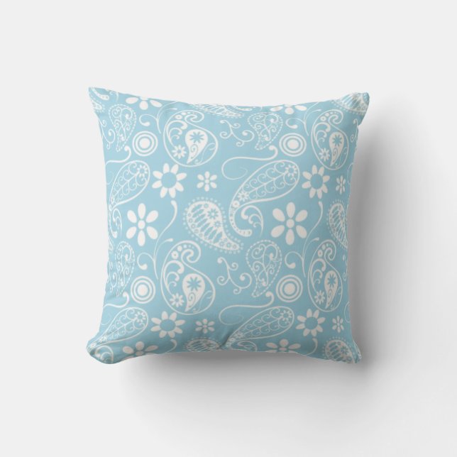 Coussin Motif Bébé bleu pâté (Recto)