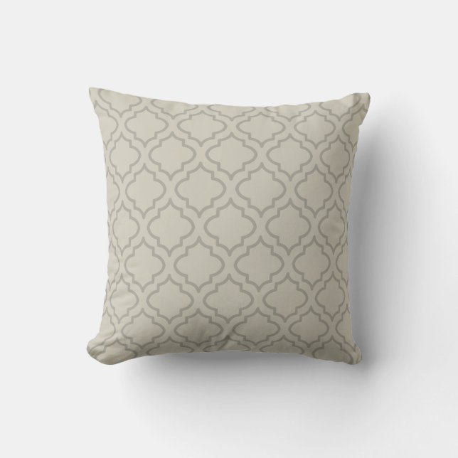 Coussin Motif beige gris (Recto)