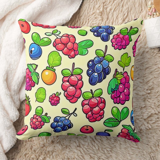 Coussin Motif Berry Fruit Design (Couverture)