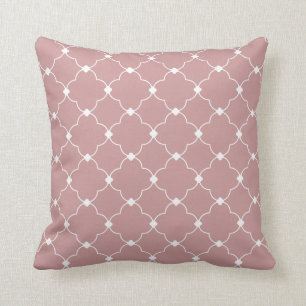 Coussin Motif blanc de Quatrefoil