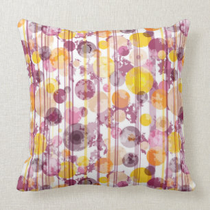 Coussin Motif blanc rayé tacheté