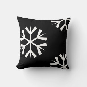 Coussin motif blanc SNOWFLAKE