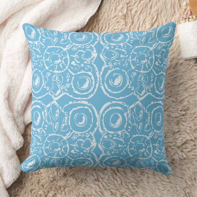 Coussin Motif bleu aztèque (Couverture)