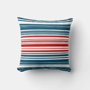 Coussin Motif Bleu Bleu Rouge