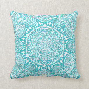 Coussin Motif bleu clair Mandala