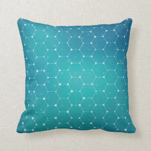 Coussin Motif bleu d'ADN de Teal
