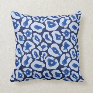 Coussin Motif bleu de léopard de Shibori
