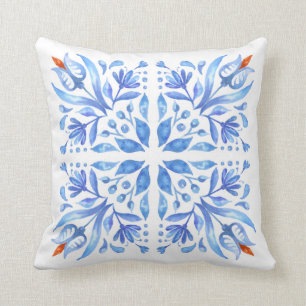 Coussin Motif bleu de tuile