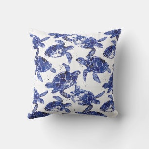 Coussin Motif bleu et blanc