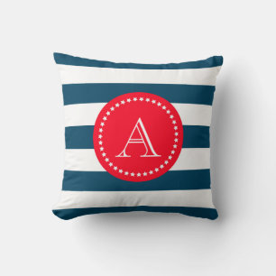 Coussin Motif bleu et blanc