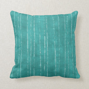 Coussin Motif bleu et blanc d'Aqua de rayure
