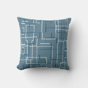 Coussin Motif bleu gris élégant