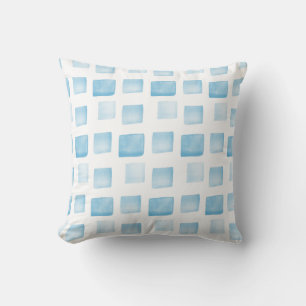 Coussin Motif Blue/Aqua Shapes