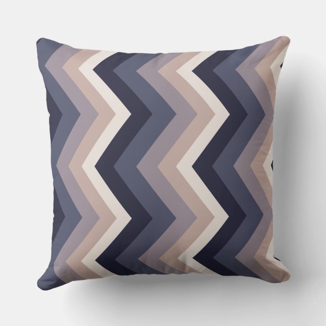 Coussin Motif Blue Chevron (Verso)
