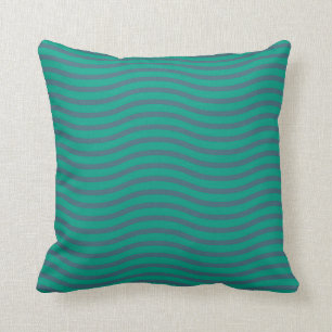 Coussin Motif Blue Chevron Wave