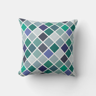 Coussin Motif Blue Diamond